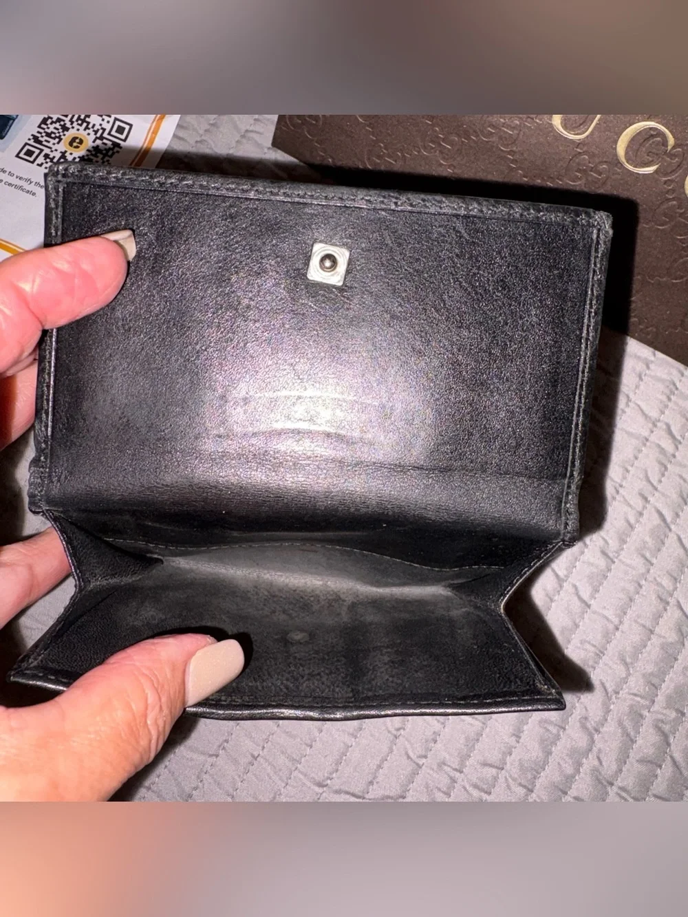 COA GUCCI GG MONOGRAM DOUBLE SIDED UNISEX WALLET GORGEOUS! VERY NICE CONDITION